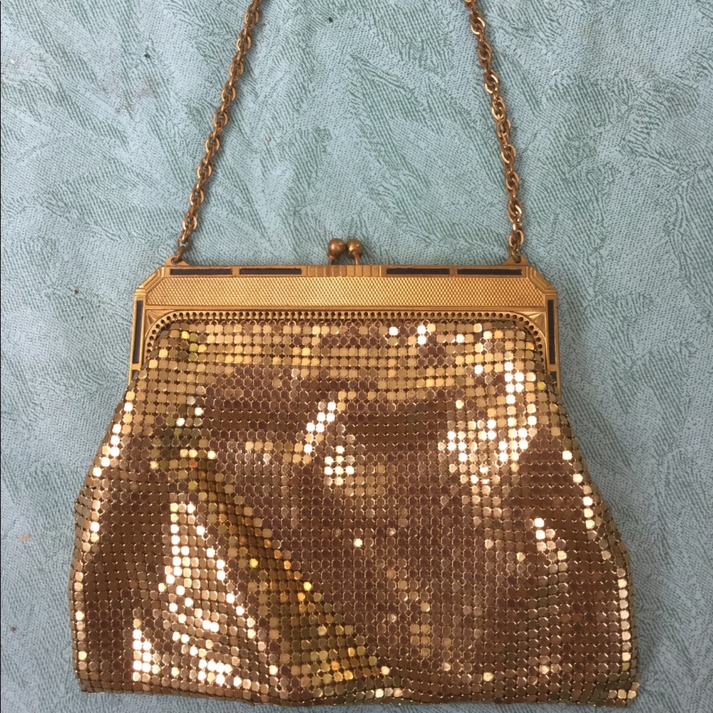 Vintage Whiting and Davis Gold Mesh Bag. 50’s